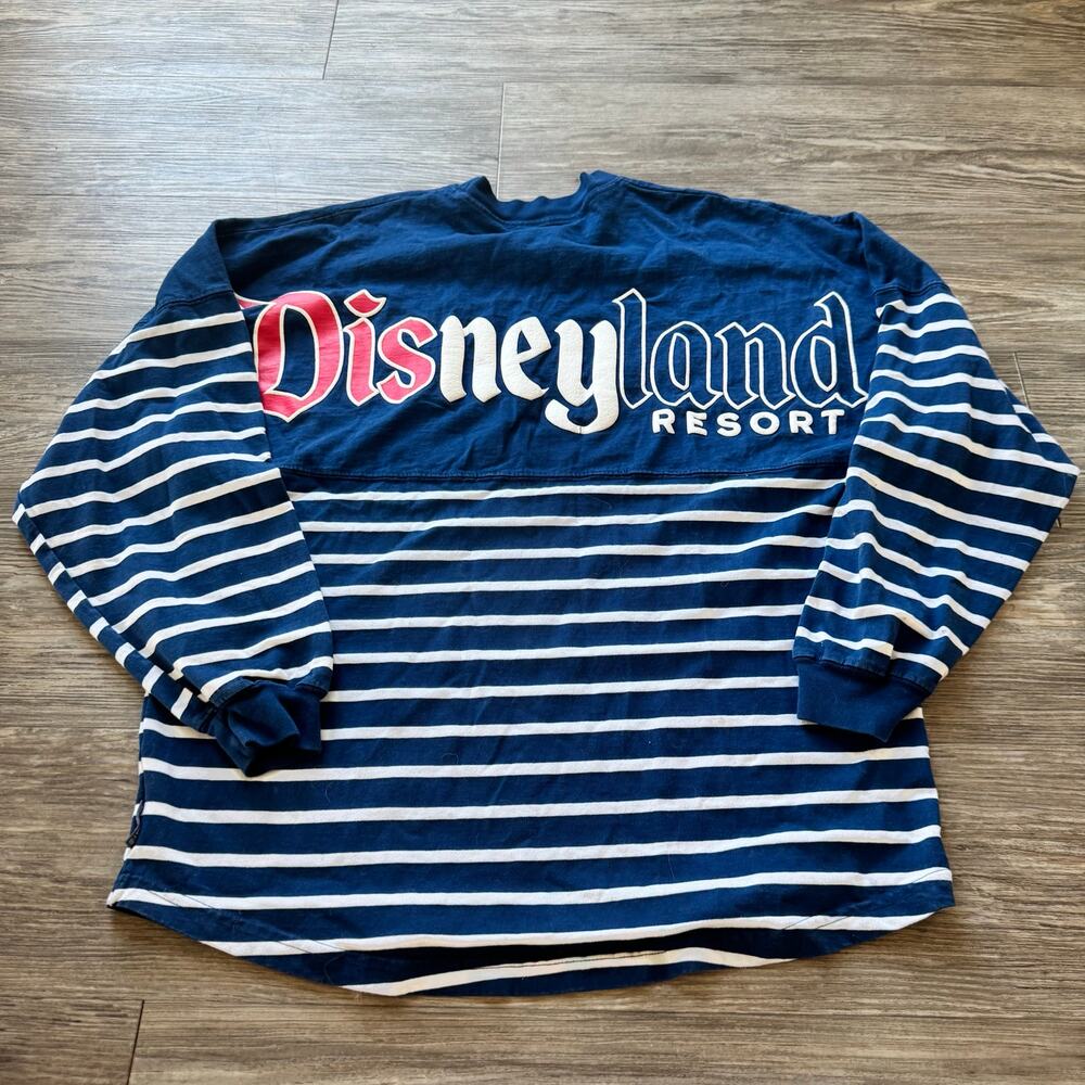 Walt Disneyland Resort Parks Red White Blue Striped Spirit Jersey 4th Of July M